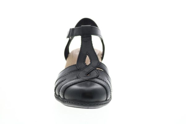 Earth Marietta Capella Leather Womens Black Leather Strap Heels Shoes on Sale - Image 3