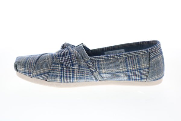 Toms Alpargata 10015650 Womens Blue Canvas Slip On Loafer Flats Shoes Hot on Sale - Image 5