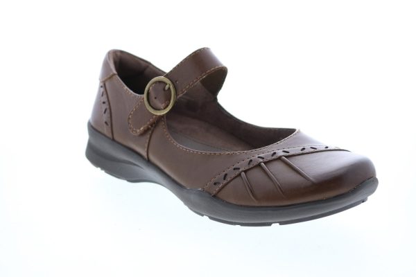 Earth Natural Superior Leather Womens Brown Mary Jane Flats Shoes Discount - Image 2