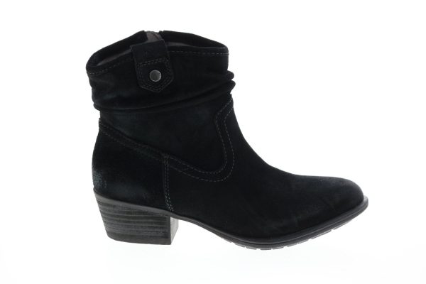Earth Peak Pioneer Suede Womens Black Suede Ankle & Booties Boots Sale