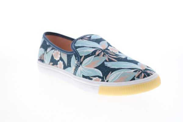 Toms Clemente 10015094 Womens Blue Canvas Slip On Lifestyle Sneakers Shoes on Sale - Image 2