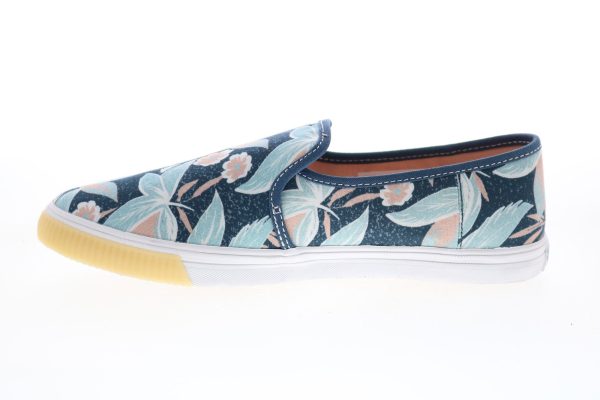 Toms Clemente 10015094 Womens Blue Canvas Slip On Lifestyle Sneakers Shoes on Sale - Image 5
