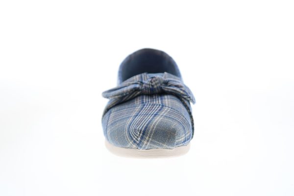Toms Alpargata 10015650 Womens Blue Canvas Slip On Loafer Flats Shoes Hot on Sale - Image 3