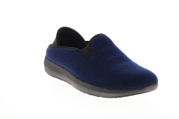 Earth Guru Womens Blue Canvas Slip On Clogs Slippers Shoes Online - Image 2