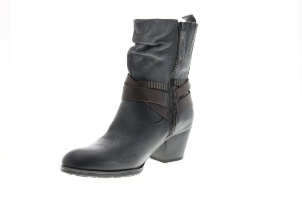 Earth Spruce Tumbled Leather Womens Gray Leather Zipper Casual Dress Boots Cheap - Image 4