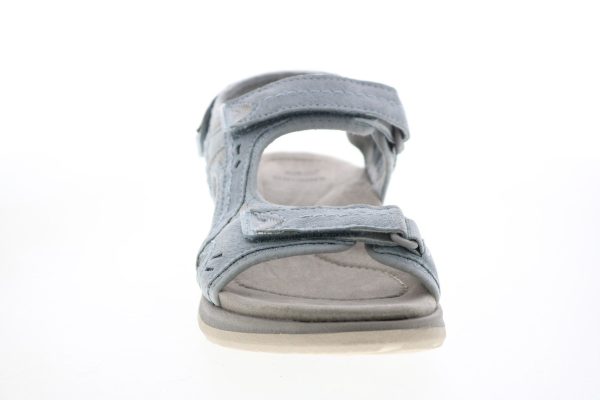 Earth Origins Higgins Halton Womens Blue Suede Strap Slingback Sandals Shoes Online Sale - Image 3