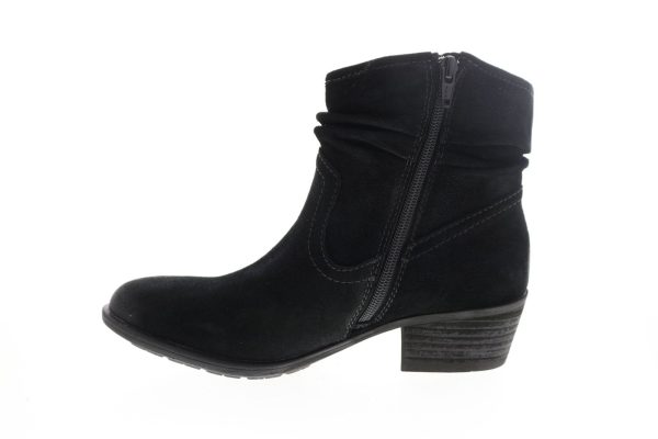 Earth Peak Pioneer Suede Womens Black Suede Ankle & Booties Boots Sale - Image 5