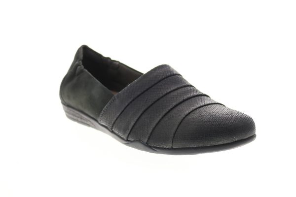 Earth Marsala Womens Gray Leather Slip On Loafer Flats Shoes For Discount - Image 2