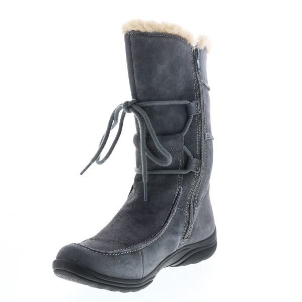 Earth Origins Danielle Womens Gray Suede Zipper Casual Dress Boots Cheap - Image 4