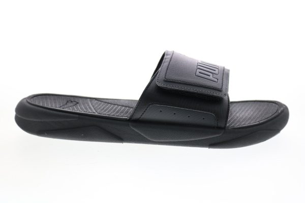Puma Royalcat Comfort 37228006 Mens Black Synthetic Slides Sandals Shoes Supply