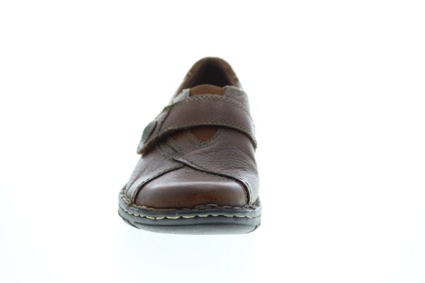 Earth Origins Evelyn Womens Brown Leather Strap Loafer Flats Shoes Online now - Image 3