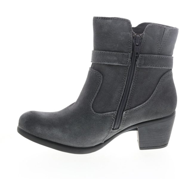 Earth Origins Tori Womens Gray Wide Suede Zipper Ankle & Booties Boots Supply - Image 5