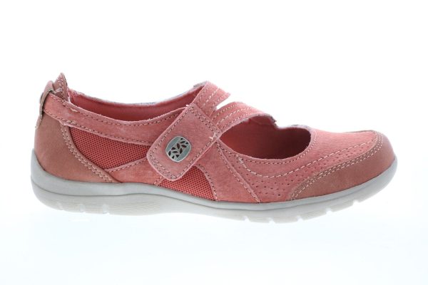 Earth Origins Rapid Troy Womens Pink Suede Strap Mary Jane Flats Shoes Hot on Sale