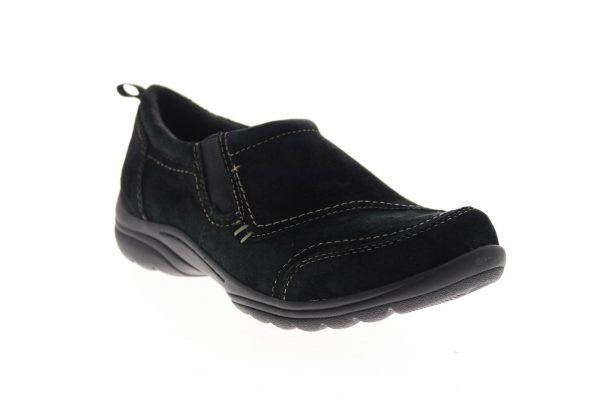 Earth Origins Dina Womens Black Suede Strap Loafer Flats Shoes Hot on Sale - Image 2