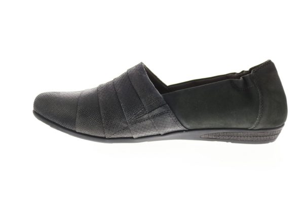Earth Marsala Womens Gray Leather Slip On Loafer Flats Shoes For Discount - Image 5