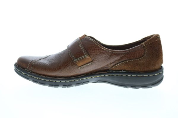 Earth Origins Evelyn Womens Brown Leather Strap Loafer Flats Shoes Online now - Image 5