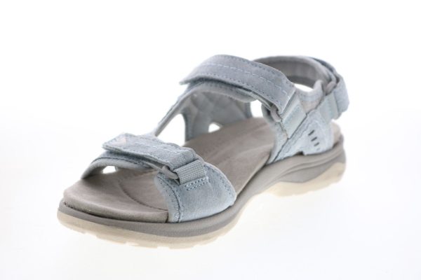 Earth Origins Higgins Halton Womens Blue Suede Strap Slingback Sandals Shoes Online Sale - Image 4