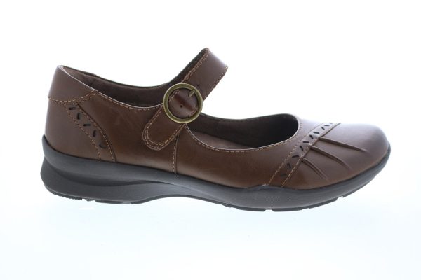 Earth Natural Superior Leather Womens Brown Mary Jane Flats Shoes Discount