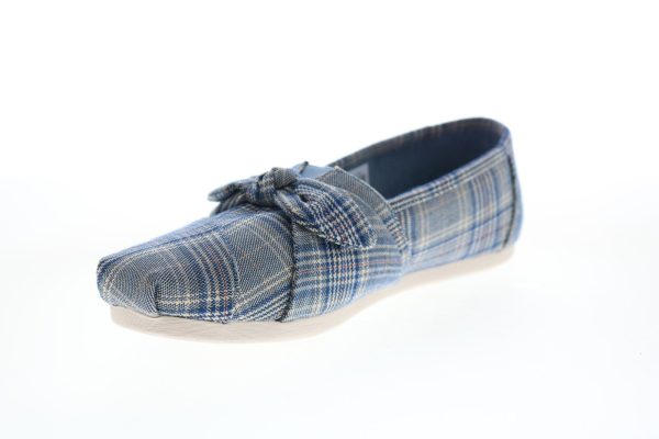 Toms Alpargata 10015650 Womens Blue Canvas Slip On Loafer Flats Shoes Hot on Sale - Image 4