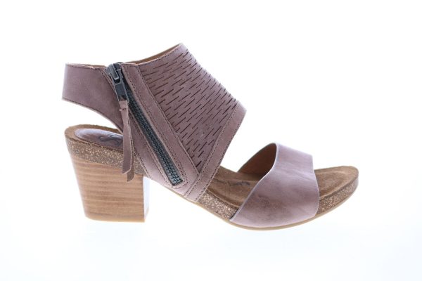 Sofft Milan Perf Strap Heel SF0000708 Womens Gray Leather Pumps Heels Shoes on Sale