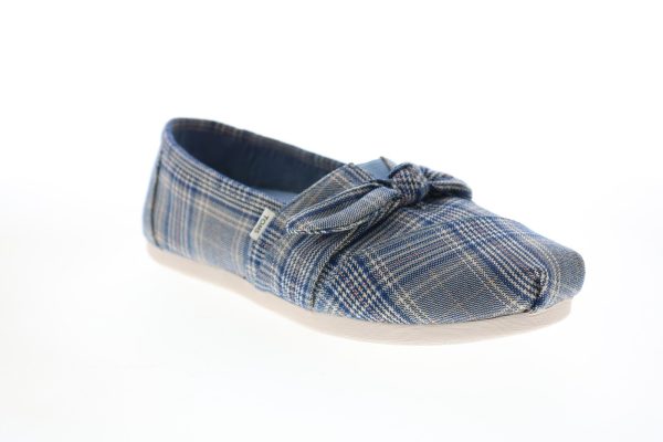 Toms Alpargata 10015650 Womens Blue Canvas Slip On Loafer Flats Shoes Hot on Sale - Image 2