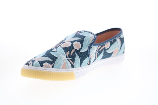 Toms Clemente 10015094 Womens Blue Canvas Slip On Lifestyle Sneakers Shoes on Sale - Image 4