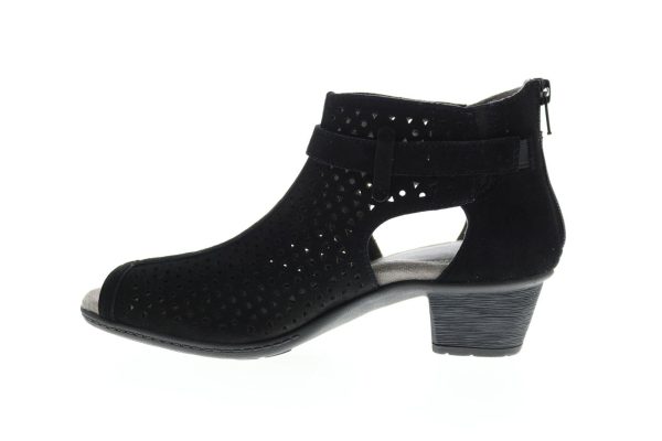 Earth Marietta Seren Womens Black Suede Strap Ankle & Booties Boots For Sale - Image 5