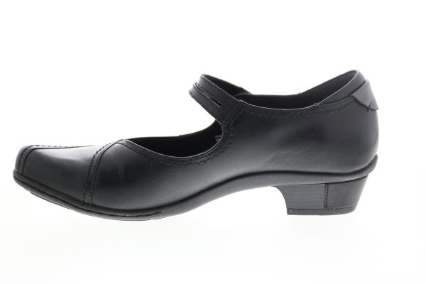 Earth Jasper Womens Black Leather Slip On Mary Jane Flats Shoes Online Hot Sale - Image 5