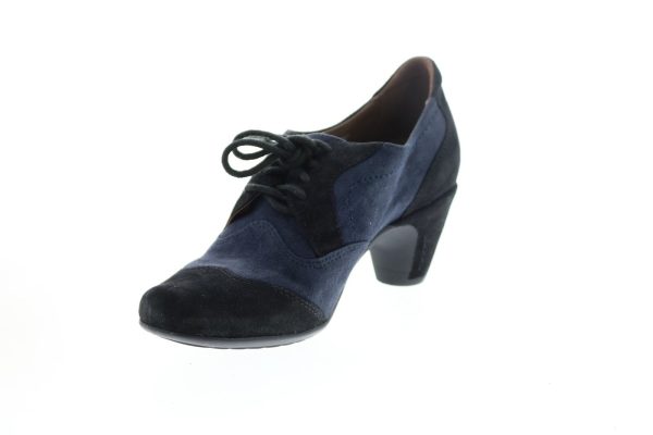 Earthies Milan Suede MILAN-NVY Womens Blue Suede Lace Up Booties Boots Online Hot Sale - Image 4