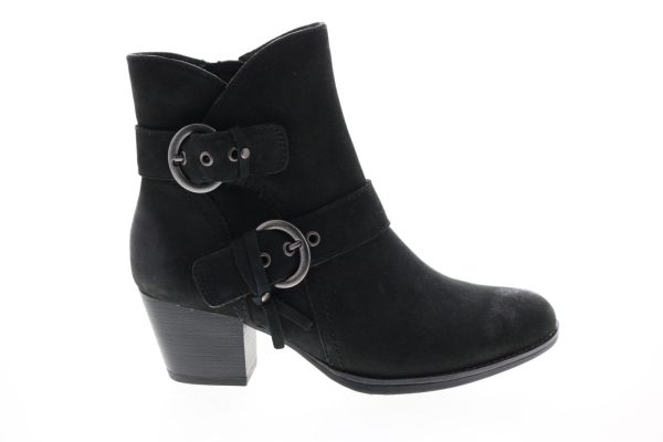 Earth Olive Boot Womens Black Suede Zipper Ankle & Booties Boots For Sale