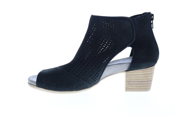 Earth Ivy Sahara Soft Bck Womens Black Nubuck Zipper Ankle & Booties Boots Discount - Image 5