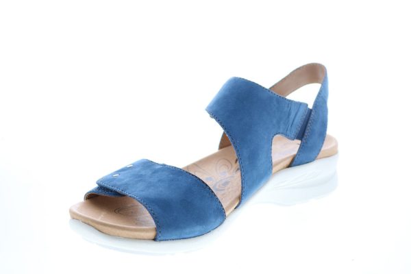 Earth Peak Soft Buck Womens Blue Suede Strap Slingback Sandals Shoes Online - Image 4