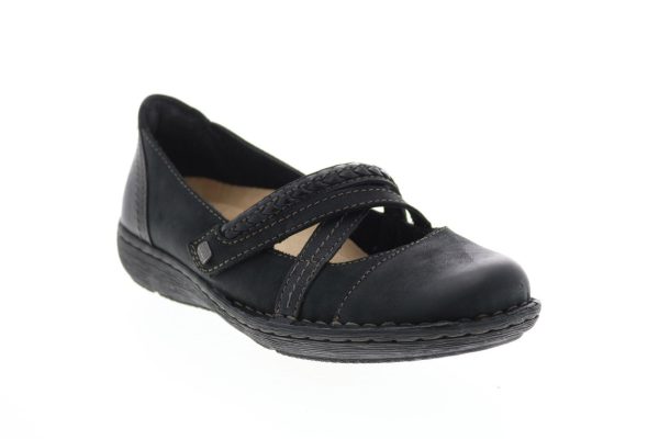 Earth Origins Tamara Toriana Womens Black Nubuck Strap Mary Jane Flats Shoes Online Hot Sale - Image 2