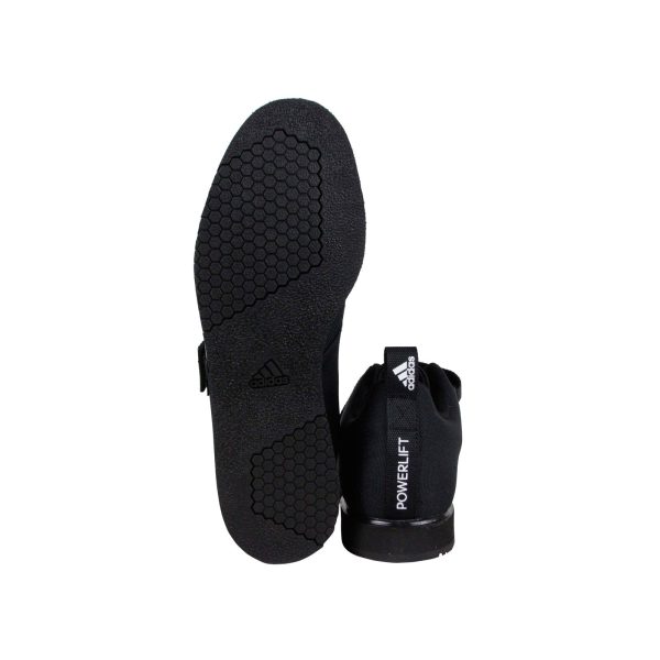 Adidas Powerlift 4 BC0343 Mens Black Canvas Lace Up Lifestyle Sneakers Shoes For Sale - Image 3