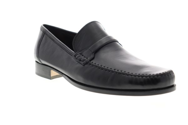 Bruno Magli Porro 2 BM600314 Mens Black Leather Low Top Casual Loafers Shoes on Sale - Image 2