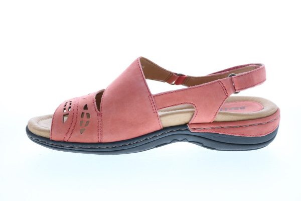 Earth Arbor Soft Buck Womens Orange Leather Strap Slingback Sandals Shoes Online Hot Sale - Image 5