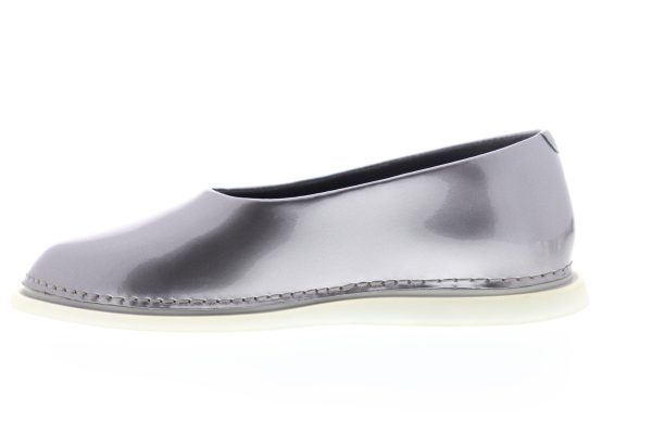 Camper Nixie K200671-003 Womens Silver Gray Patent Leather Ballet Flats Shoes For Sale - Image 5