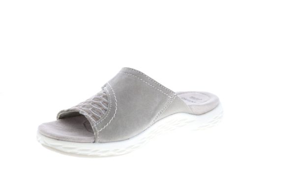Earth Origins Westfield Westley Womens Gray Leather Strap Sandals Shoes Hot on Sale - Image 4