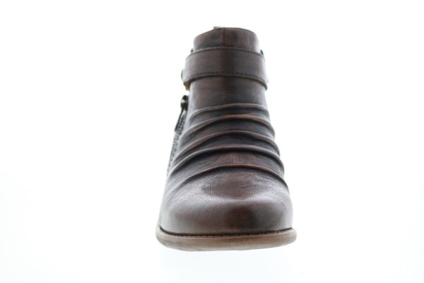 Earth Brook Brush Off Womens Brown Leather Zipper Ankle & Booties Boots Supply - Image 3