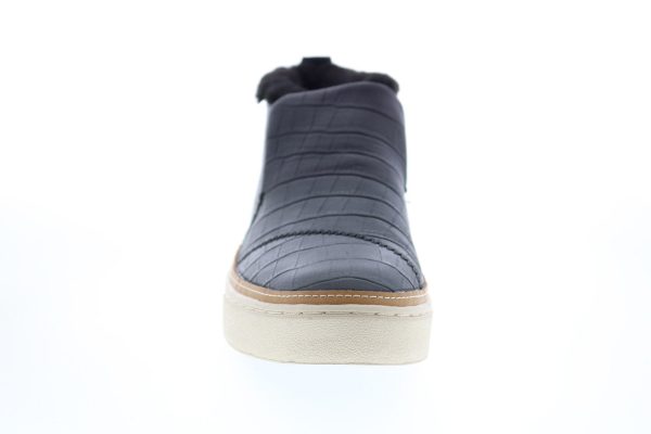 Toms Paxton 10014895 Womens Black Leather Slip On Lifestyle Sneakers Shoes on Sale - Image 3