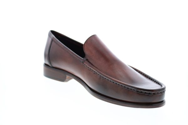 Bruno Magli Positano POSITANO Mens Brown Slip On Penny Loafers & Slip Ons Shoes Hot on Sale - Image 2