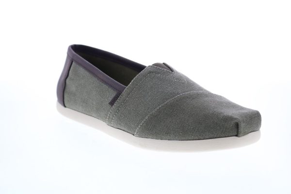 Toms Classic 10014473 Mens Green Canvas Loafers & Slip Ons Casual Shoes Hot on Sale - Image 2