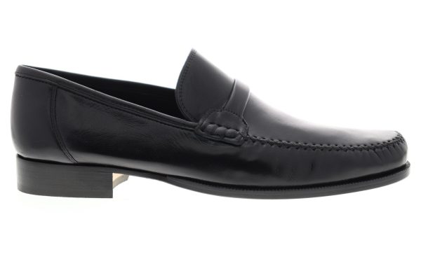 Bruno Magli Porro 2 BM600314 Mens Black Leather Low Top Casual Loafers Shoes on Sale