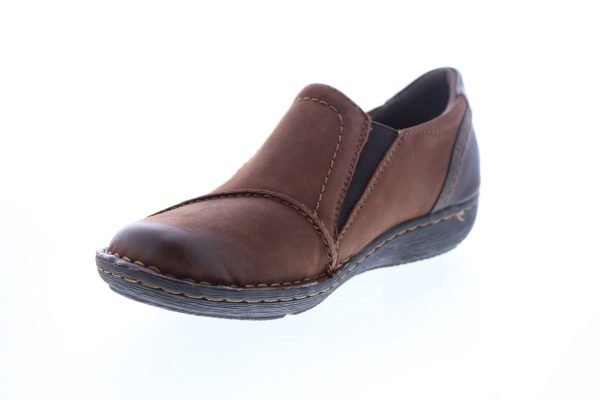 Earth Origins Tamara Teri Womens Brown Leather Slip On Loafer Flats Shoes Online - Image 4