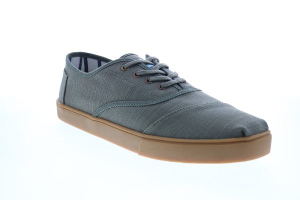 Toms Cordones 10014475 Mens Green Canvas Slip On Lifestyle Sneakers Shoes Fashion - Image 2