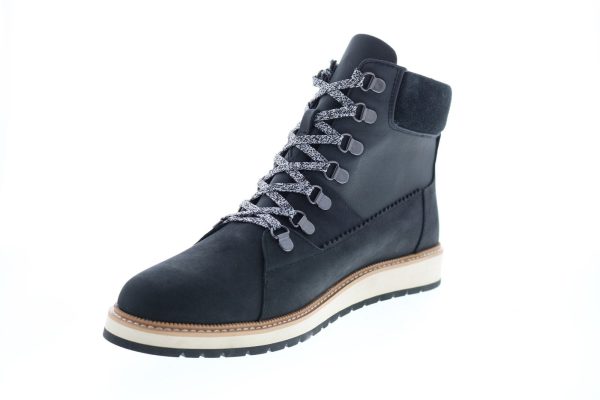 Toms Mesa 10014177 Womens Black Leather Lace Up Casual Dress Boots Shoes For Sale - Image 4