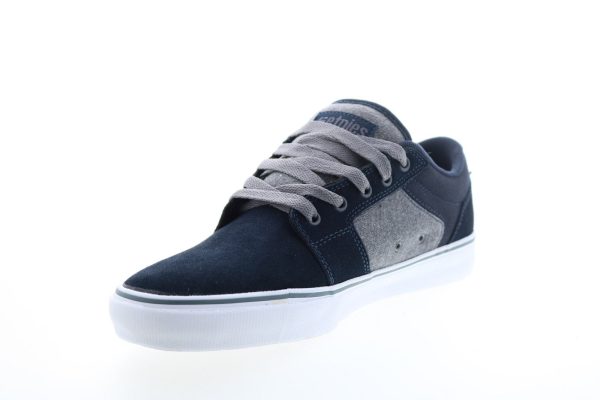 Etnies Barge LS 4101000351417 Mens Blue Suede Skate Inspired Sneakers Shoes For Sale - Image 4