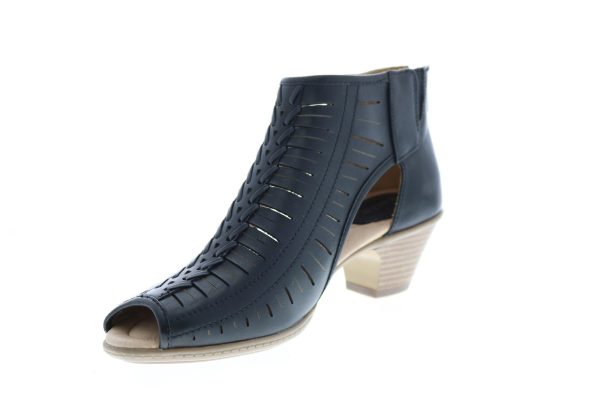 Earth Carson Vicki Leather Womens Black Zipper Gladiator Sandals Shoes Online - Image 4