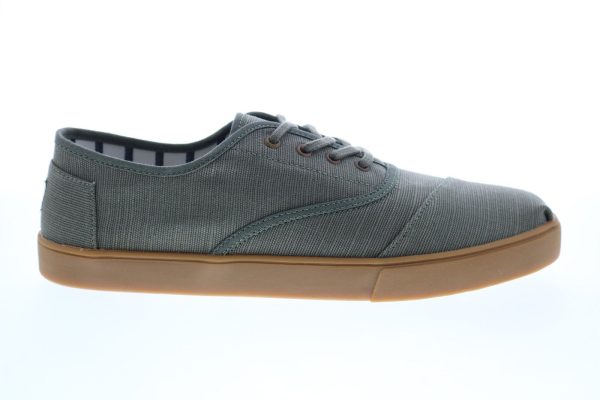 Toms Cordones 10014475 Mens Green Canvas Slip On Lifestyle Sneakers Shoes Fashion