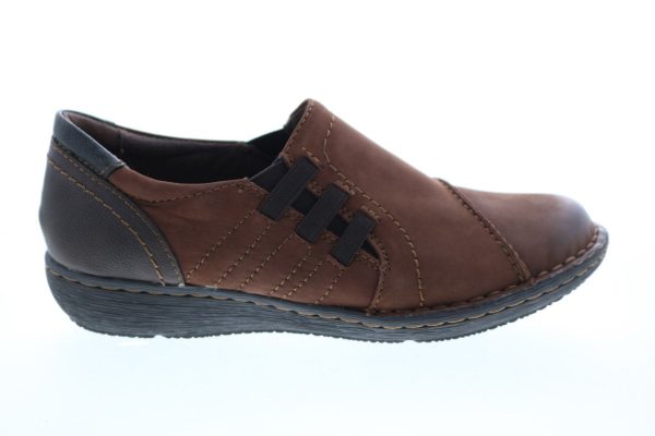 Earth Origins Tamara Teri Womens Brown Leather Slip On Loafer Flats Shoes Online